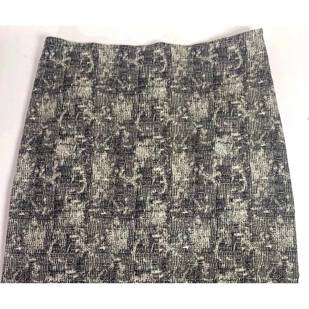 MM LaFleur New York Noho Crackle Pencil Skirt Size 8 Lined Black White NWT